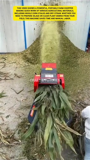 Heavy duty farm chopper in action. #ytshorts