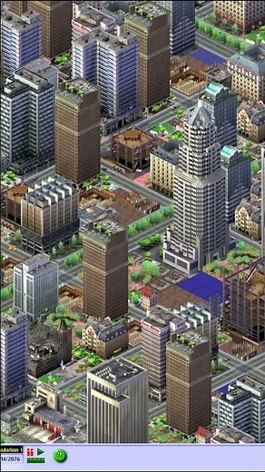 Beautiful Dense Area Sim city 3000 #simcity #gameplay #shorts