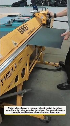 Manual Sheet Metal Bending Machine in Action #MetalFabrication #SheetMetal #Workshop