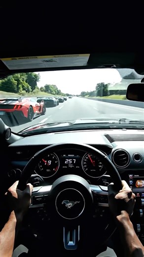 Ford Mustang vs 6 Beast Cars… Insane Highway Takeover #fordmustang #ford