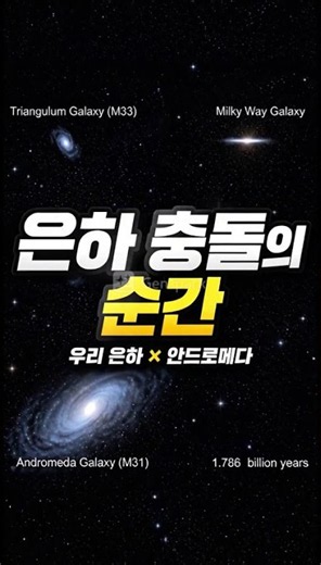 안드로메다 은하와 우리은하의 충돌(Milky Way Andromeda collision simulation)