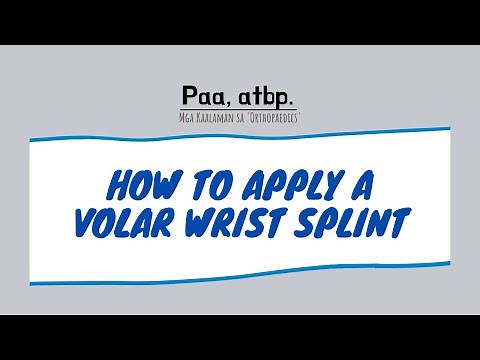 Volar wrist splinting