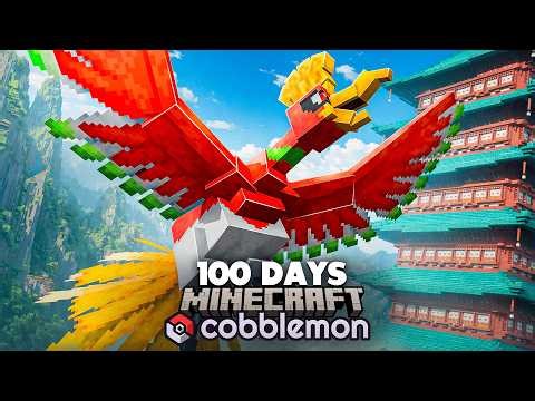 I spent 100 DAYS in a Pokemon Minecraft WORLD (Cobblemon)