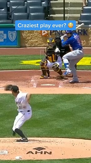 This may be the craziest play youll ever see #MLB #baseball #fyp #viral #foryou | MLB Throwbacks