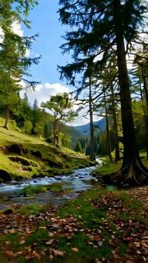 百年松林守护的山谷：被绿意包裹的溪流秘境