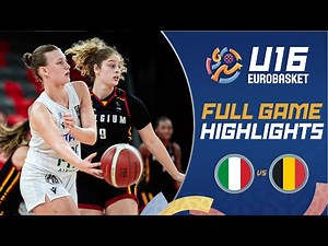 Quarter-Finals: Italy 🇮🇹 vs Belgium 🇧🇪 | Highlights | FIBA U16 Women's EuroBasket 2024