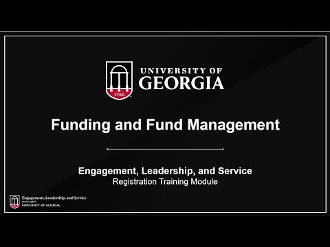 2026-2027 Funding & Fund Management Registration Training Module