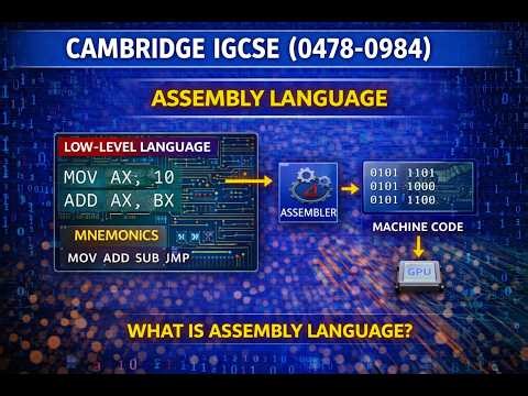 CAMBRIDGE IGCSE (0478/0984) Assembly language