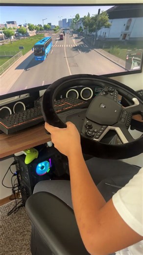 Realistic Bus Simulator Driving with HORI Force Feedback Wheel
