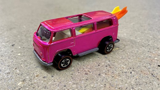 Rare Hot Wheels Pink Beach Bomb Keeps the VW Bus Story Alive
