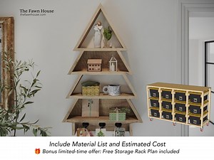Christmas Tree Shelf Plan - Etsy UK