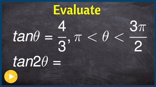 Evaluate the double angle of tangent using a triangle