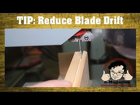 Woodworking Quick Tip #18- How to reduce blade drift while re-sawing on the band saw
