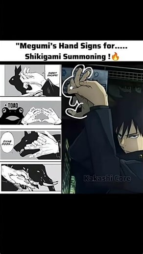 Megumi’s Hand Signs for Shikigami Summoning 🔥💀💀