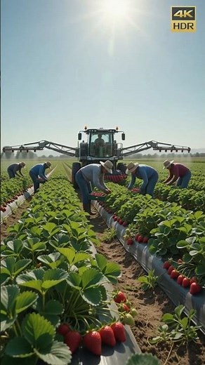 Option 1 (Catchy & Trendy): Inside a Modern USA Strawberry Farm! 🍓🚜 (4K HDR)