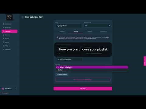 Bandboss Manager | Calander instructions