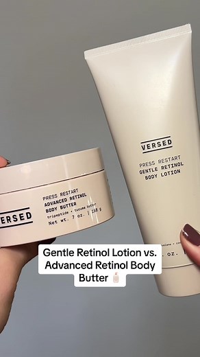 Two body retinol products that give you results your skin will love. Shop now at @target. #Versed #VersedSkin #Retinol #RetinolSkincare #BodyCare #BodyLotion #BodyButter
