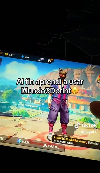 Aprendí a usar Mundo3Dprint en Free Fire