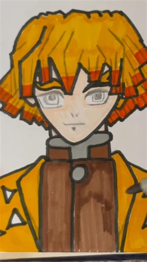 Drawing Zenitsu was fun #asmr #drawing #anime #animeart #animeshorts #zenitsu #kawaii #shorts #cute