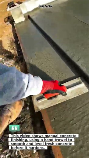 Perfect Concrete Finishing with Hand Trowel #ConcreteWork #Construction #DIY