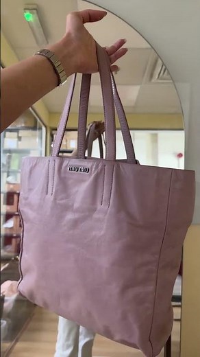 Miu Miu Old Rose Aged Leather Vertical Tote | Elegant Designer Tote Bag Review & Details #shorts