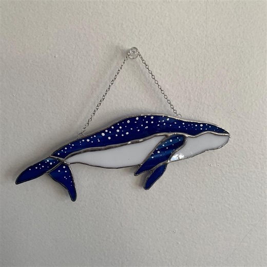 Blue Whale Stained Glass - Etsy