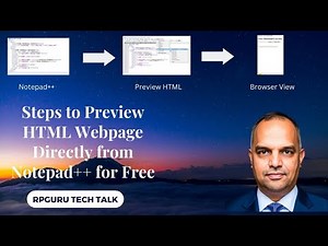 Steps to Preview HTML Webpage Directly from Notepad++ for Free