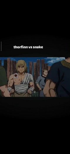 Thorfinn's Intense Fight Against the Snake