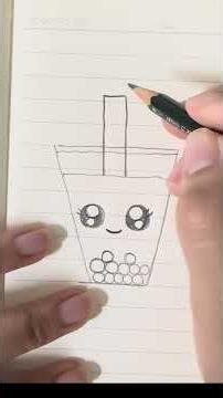 Drink bubble coffee with milk #draw #art#shortvideo #coffee #milk