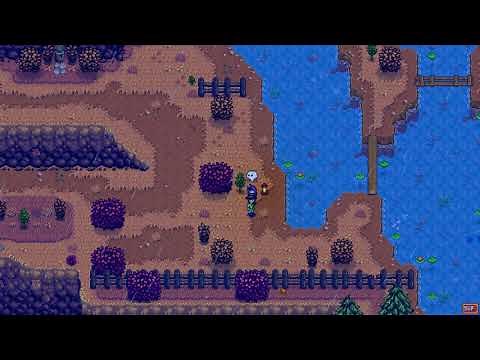 Abigail playing flute in 1080p 60fps (A Stillness in the Rain) - Stardew Valley