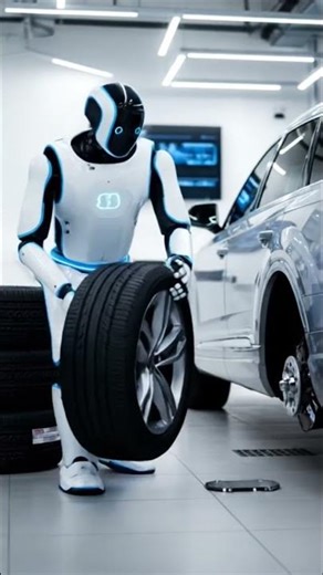 AI Robot Mechanic | DreamScreen AI Creates Futuristic Car Service Scene