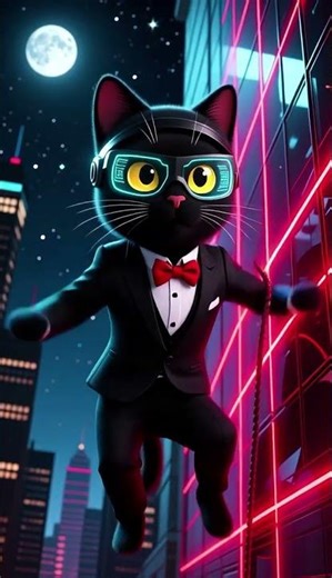 Dancing Spy Cat 🕶️🔥 #cat #funny #dance #shorts #viral #meme #foryou