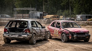 Crazy demolition derby with my friends