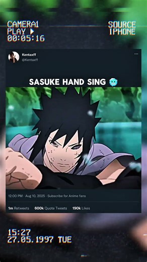 Sasuke hand sing 🥶 #shorts #naruto #narutoshippuden