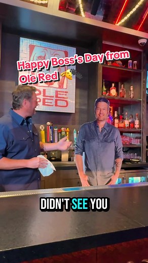 Only rules for today: if you see @Blake Shelton at Ole Red, be sure to wish him a happy Boss’s Day 🫡🐾 #OleRed #BlakeShelton #Country #LasVegas #Nashville