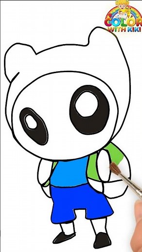 Learn to Draw Chibi Finn from Adventure Time - Drawing and Coloring Tutorial for Kids