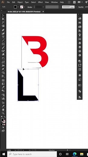 How to Make LB Logo Design in Adobe Illustrator | Typography logo | Digital Art Designs