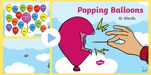 Ai Words on Popping Balloons PowerPoint