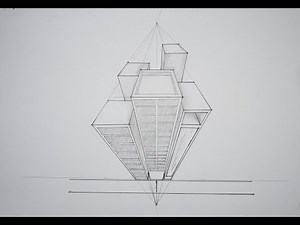 how to draw a buildings in 2 point perspective