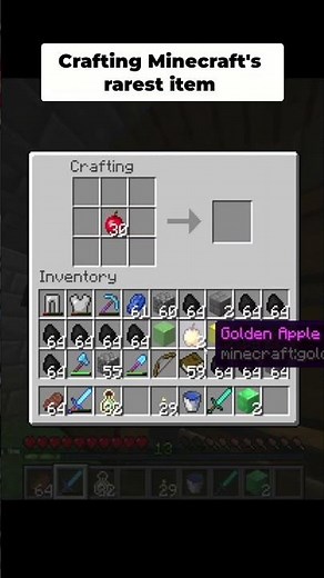 Crafting Gapples In 1.8 Minecraft Hits Different #minecraft #minecraftserver play.ancientsmp.com