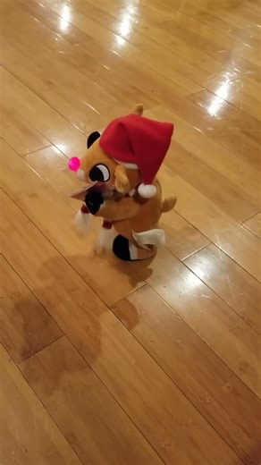 Recorded my first gemmy🥹 video from 2020 Sidestepper Rudolph from Lowe’s childhood item🥹