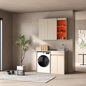 [Hot Item] Customized Utility Room Laundry Set: Built-in Washer (Compact Apartments)