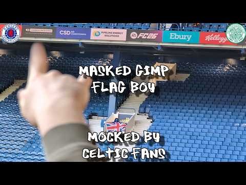 Masked Gimp Flag Boy Mocked by Celtic Fans - Rangers 0 - Celtic 0 (2-4 pens)