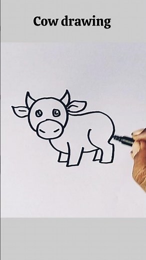 how to draw a cow easy step by step