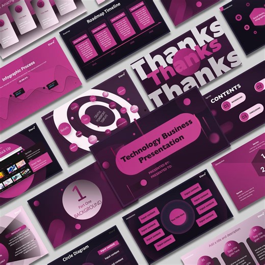 Futuristic Animated Tech Presentation Template | Technology Business PPT | Powerpoint Transition Slides|animated Infographics - Etsy