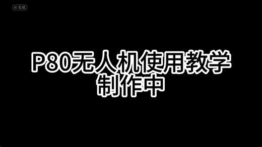 P80无人机使用教学