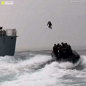 38K views · 1.4K reactions | WATCH: The British Royal Navy and Gravity Industries tested a futuristic jet suit letting them fly over the water similar to Iron Man or James Bond. The company says the new technology could revolutionize traditional ship-boarding practices. | CBS Mornings | Facebook