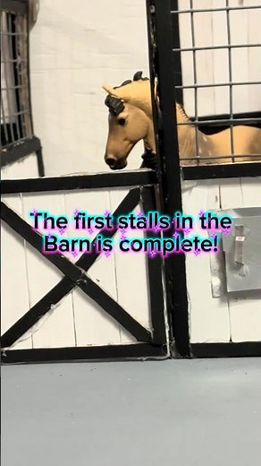 First Stall Complete!!! #schleich #diy schleich barn #modelhorse #modelhorsebarn #barnrenovation