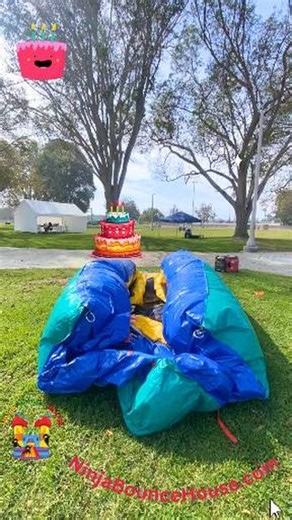 NinjaBounceHouse on Instagram: "🎂 Introducing the ultimate party centerpiece: our dazzling Birthday Cake Bounce House! ✨🎈 Turn your child’s birthday into a colorful wonderland with our yellow, cake-inspired inflatable—decorated with playful sprinkles and sweet accents. Perfect for little party stars and joyful kids across Anaheim & Orange County! 🌟🍰 Watch the fun soar as your kids jump, laugh, and celebrate with friends in a bounce house made for unforgettable moments. A must-have for any bi