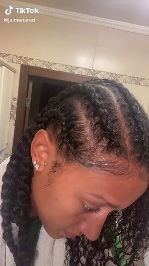 Cornrows to a bun! Done by me🤪 #curlyhairtutorial #cornrows #braidstutorial